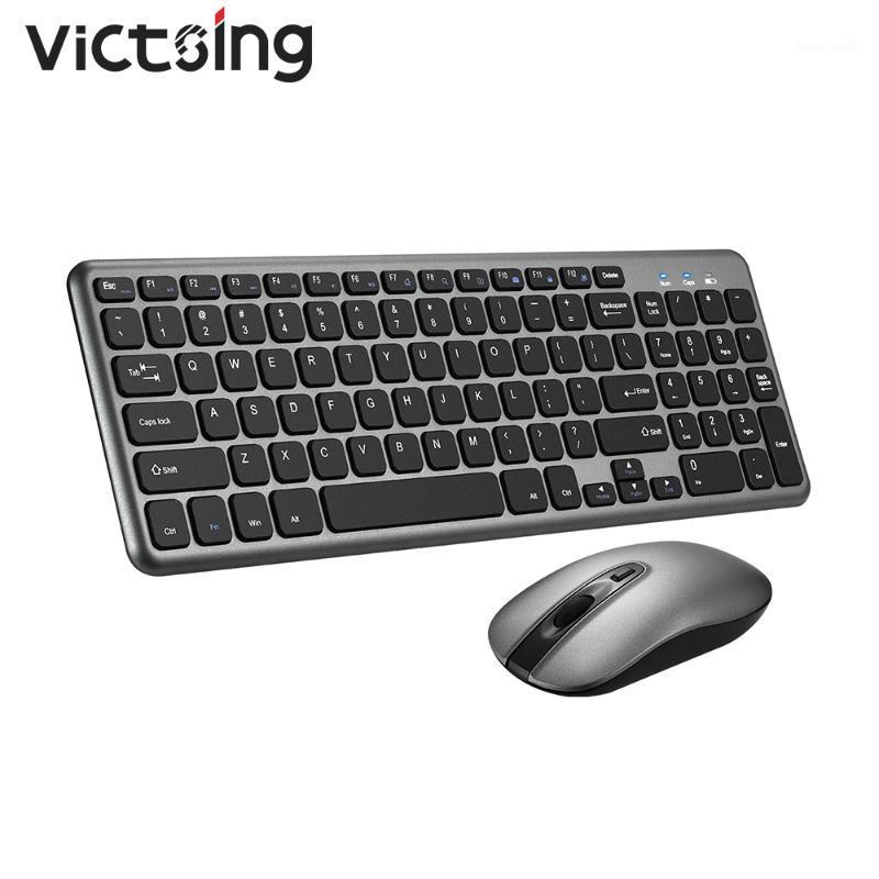 VicTsing PC209 Wireless Keyboard And Mouse Combo Set Ultra Slim Keyboard Silent Click Mouse Kit With 2.4G USB Receiver For PC1
VicTsing PC209 Wireless Keyboard And Mouse Combo Set Ultra Slim Keyboard Silent Click Mouse Kit With 2.4G USB Receiver For PC1