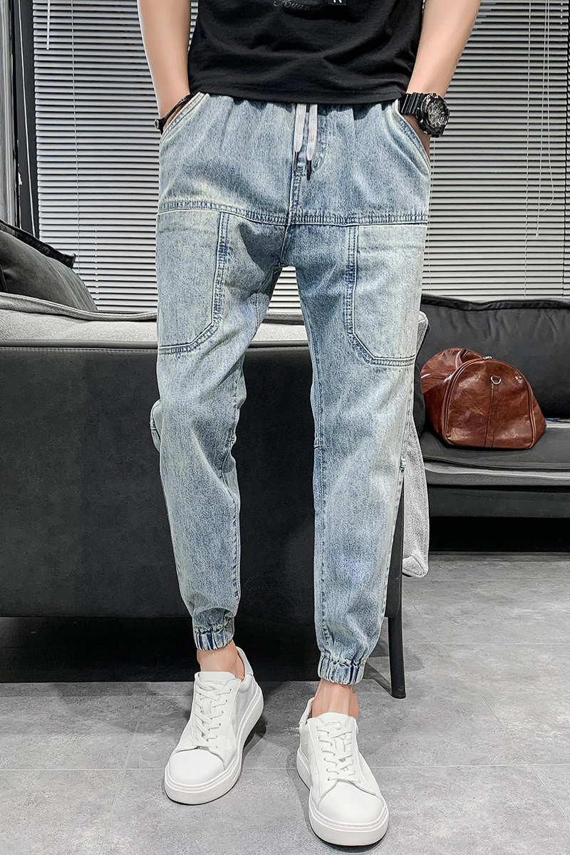 Summer Thin Men Jeans Korean Slim Fit Denim Harem Pants Men All Match Streetwear Joggers Casual Jeans For Men Clothing 34 201111