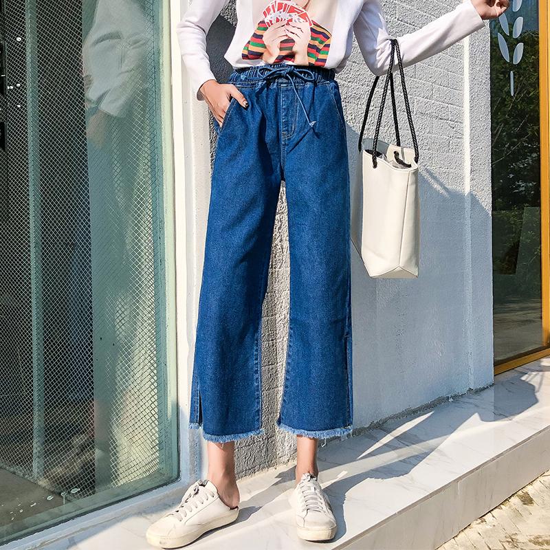Women' wide leg high waist straight jeans New2020 women' navy blue tassel denim elastic waist pants jeans trousers XL
Women' wide leg high waist straight jeans New2020 women' navy blue tassel denim elastic waist pants jeans trousers XL