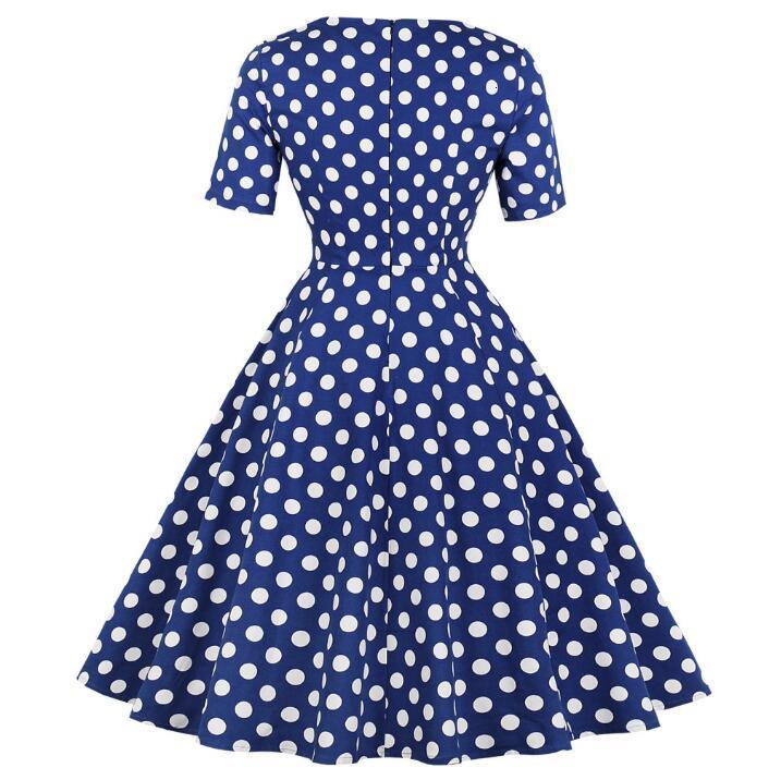 Vintage Gowns 50 60 Retro Bathrobe Rockabilly Pin Up Audrey Hepburn Elegant Summer Dress Short Sleeve Polka Dots Tjls, Blue
Vintage Gowns 50 60 Retro Bathrobe Rockabilly Pin Up Audrey Hepburn Elegant Summer Dress Short Sleeve Polka Dots Tjls, Blue