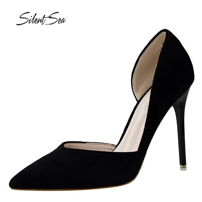 Silentsea 10.5cm Thin Heel Women Pumps High Quality Flock Sandal Ladies Trendy Side Hollow Shoes Pointed Toe Stilettos Black, Pink
Silentsea 10.5cm Thin Heel Women Pumps High Quality Flock Sandal Ladies Trendy Side Hollow Shoes Pointed Toe Stilettos Black, Pink