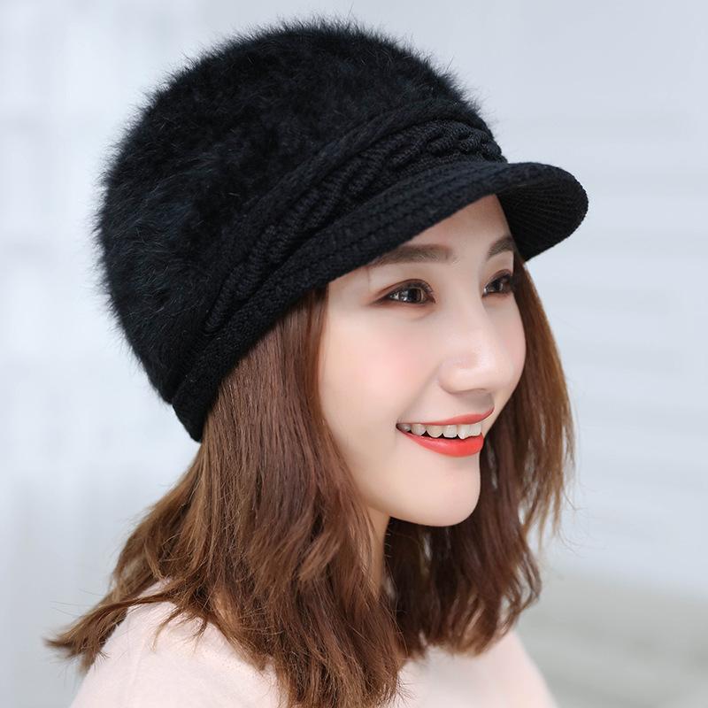 1PC Wool Hat Black Peaked Cap For Women Solid Color Short Brim Winter Windproof Accessories
1PC Wool Hat Black Peaked Cap For Women Solid Color Short Brim Winter Windproof Accessories