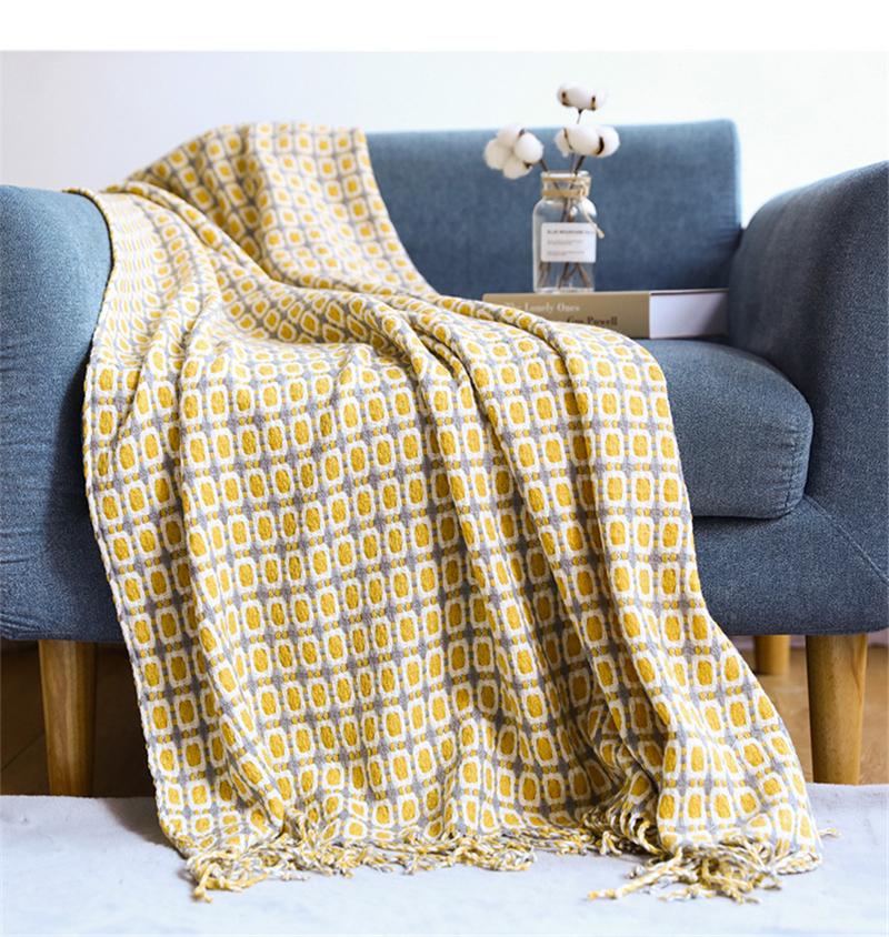 Fashion Style Nap Blanket Yellow Knitted Throw Bed Decorative Blanket Decor Bedspread Car Sofa Office Rest Throw Blankets 
Fashion Style Nap Blanket Yellow Knitted Throw Bed Decorative Blanket Decor Bedspread Car Sofa Office Rest Throw Blankets