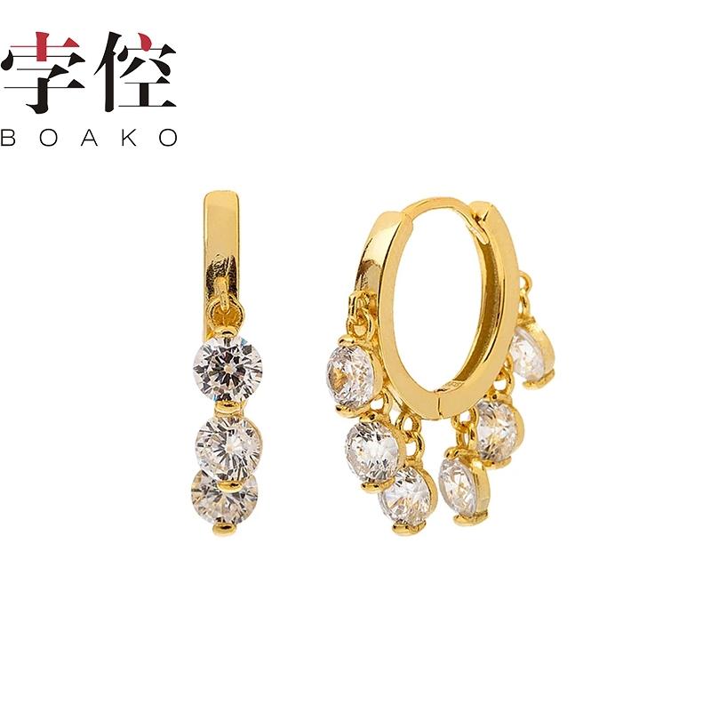 BOAKO Cross Star Moon Six Zircons Earrings Hoops 100% 925 Sterling Silver Jewelry Earrings For Women Pendientes Aretes De Mujer
BOAKO Cross Star Moon Six Zircons Earrings Hoops 100% 925 Sterling Silver Jewelry Earrings For Women Pendientes Aretes De Mujer