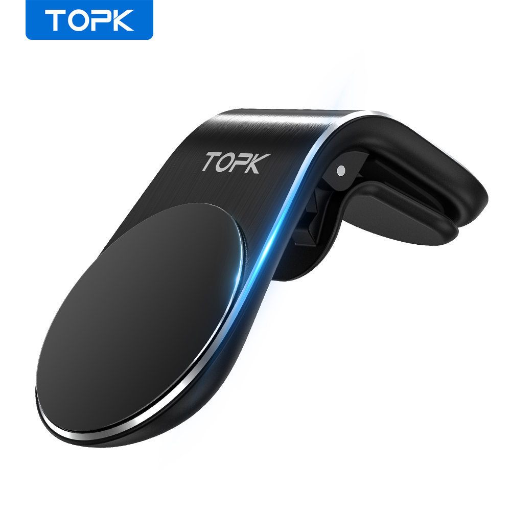 TOPK Magnetic Car Phone Holders L Shape Air Vent Mount Stand in Car Magnet GPS Mobile Phone Holder, Black
TOPK Magnetic Car Phone Holders L Shape Air Vent Mount Stand in Car Magnet GPS Mobile Phone Holder, Black
