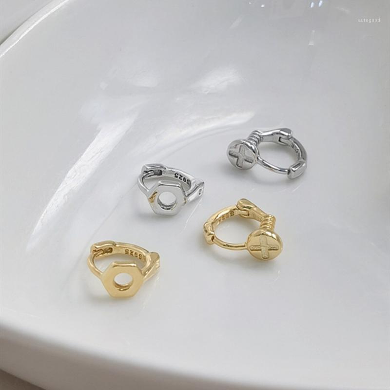 Hoop & Huggie 925 Sterling Silver Earring Fashionable Asymmetrical Screw Nut-Shaped Ear Ring Bone Buckle Simple Boy Girl Jewelry1
Hoop & Huggie 925 Sterling Silver Earring Fashionable Asymmetrical Screw Nut-Shaped Ear Ring Bone Buckle Simple Boy Girl Jewelry1