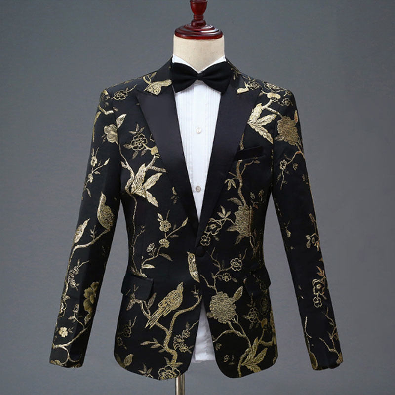 S4XL Man Fashion Embroidery High Quality Party Blazer Solid Pant Suits Male Casual Slim Blazer Coat Suit Outerwear 1120 201106