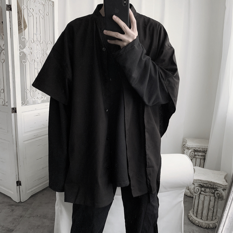 2021 New Spring/summer Personality of Vintage Dark Versatile, Ragged Short-sleeve Shirt Design. JZ0O, Black
2021 New Spring/summer Personality of Vintage Dark Versatile, Ragged Short-sleeve Shirt Design. JZ0O, Black