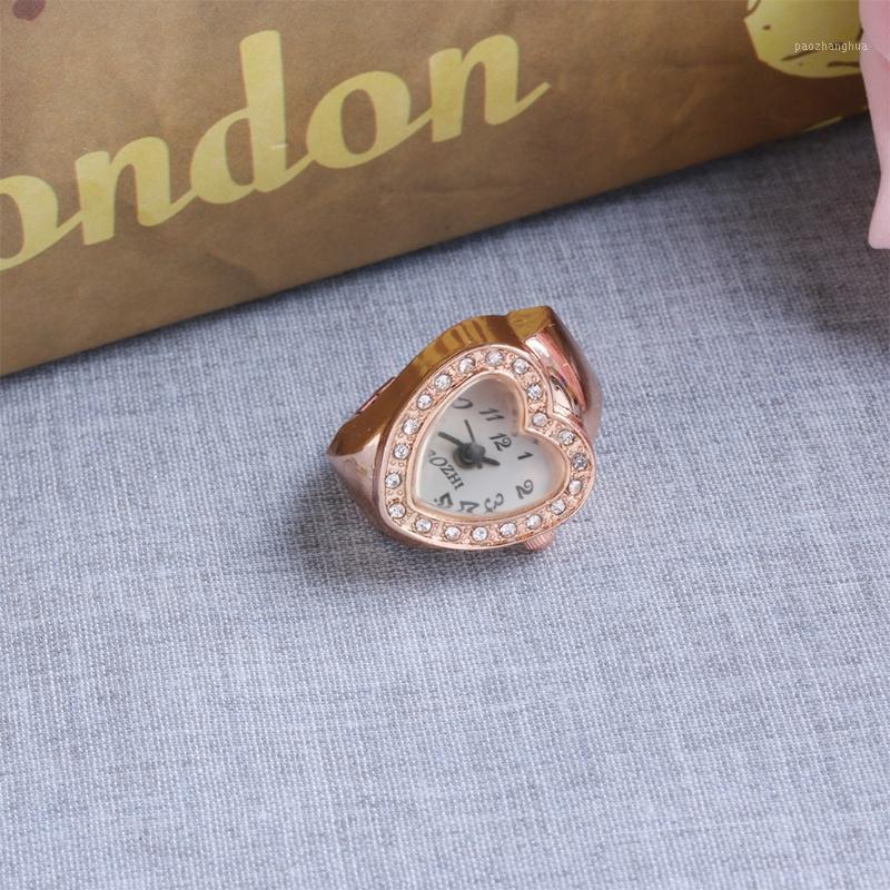 Wedding Rings Copper Tone Heart Shape Housing Elastic Band Finger Ring Watch For Women D5QB, Slivery;golden
Wedding Rings Copper Tone Heart Shape Housing Elastic Band Finger Ring Watch For Women D5QB, Slivery;golden