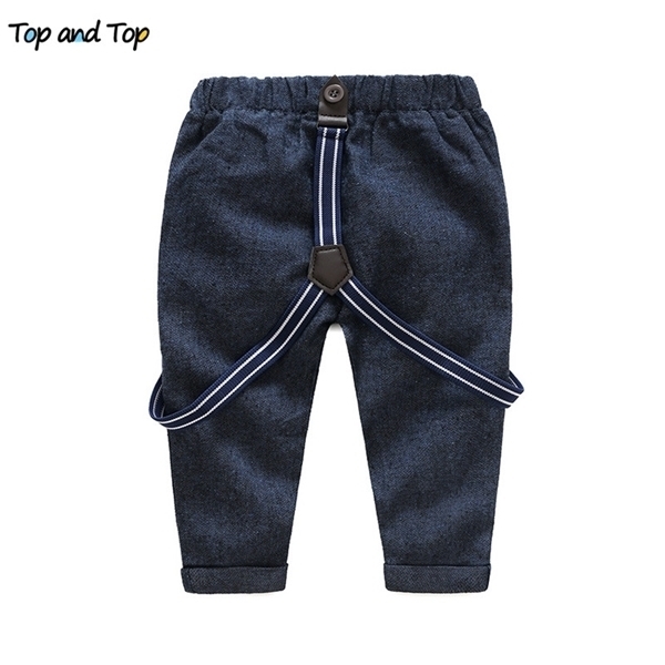 Top and Top Toddler Suit Baby Boy Clothes Newborn Boy Clothes Set Infant Clothing Gentleman Suit Shirt+Suspender Trousers Y1105