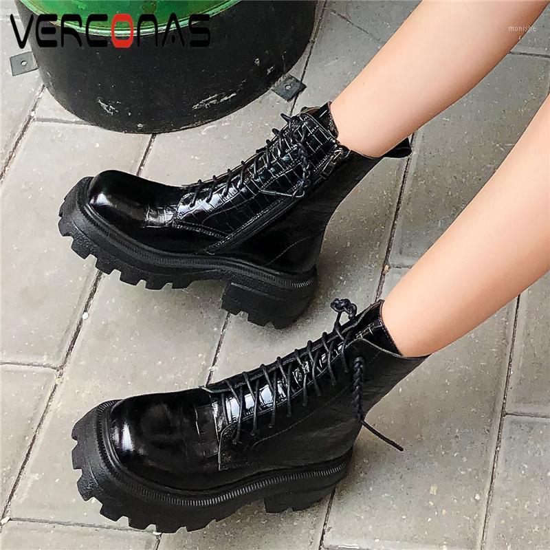 VERCONAS Fashion Ankle Boots For Women Genuine Leather Platforms Shoes Woman Narrow Band Zipper Outdoor Casual Motorcycle Boots1, Black
VERCONAS Fashion Ankle Boots For Women Genuine Leather Platforms Shoes Woman Narrow Band Zipper Outdoor Casual Motorcycle Boots1, Black