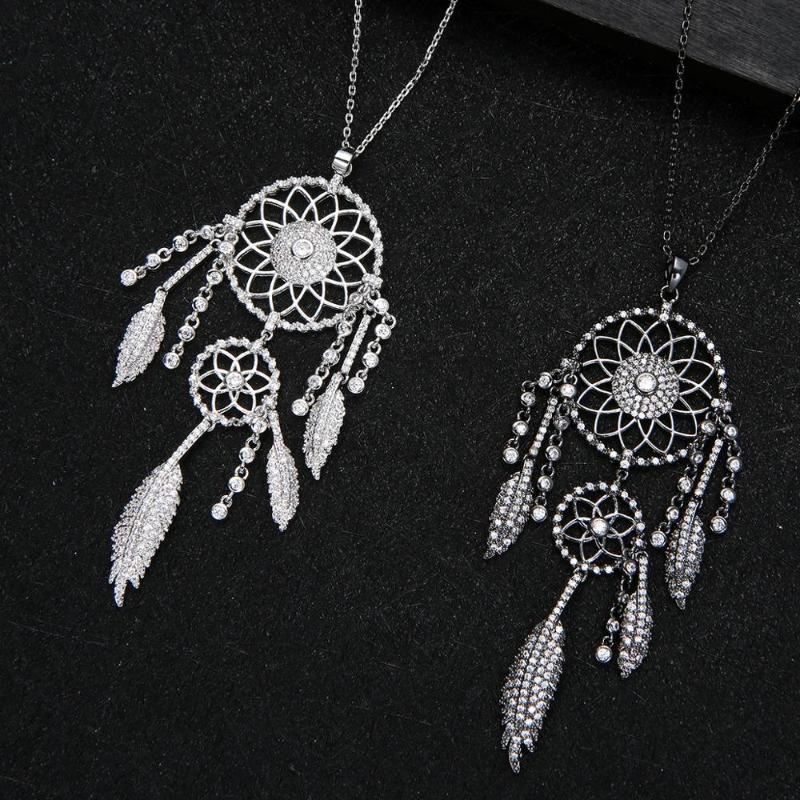 Luxury Dreamcatcher Stackable Pendant Necklace Full Cubic Zircon Fashion Charm Women Party Jewelry Gift 2020 D1416
Luxury Dreamcatcher Stackable Pendant Necklace Full Cubic Zircon Fashion Charm Women Party Jewelry Gift 2020 D1416