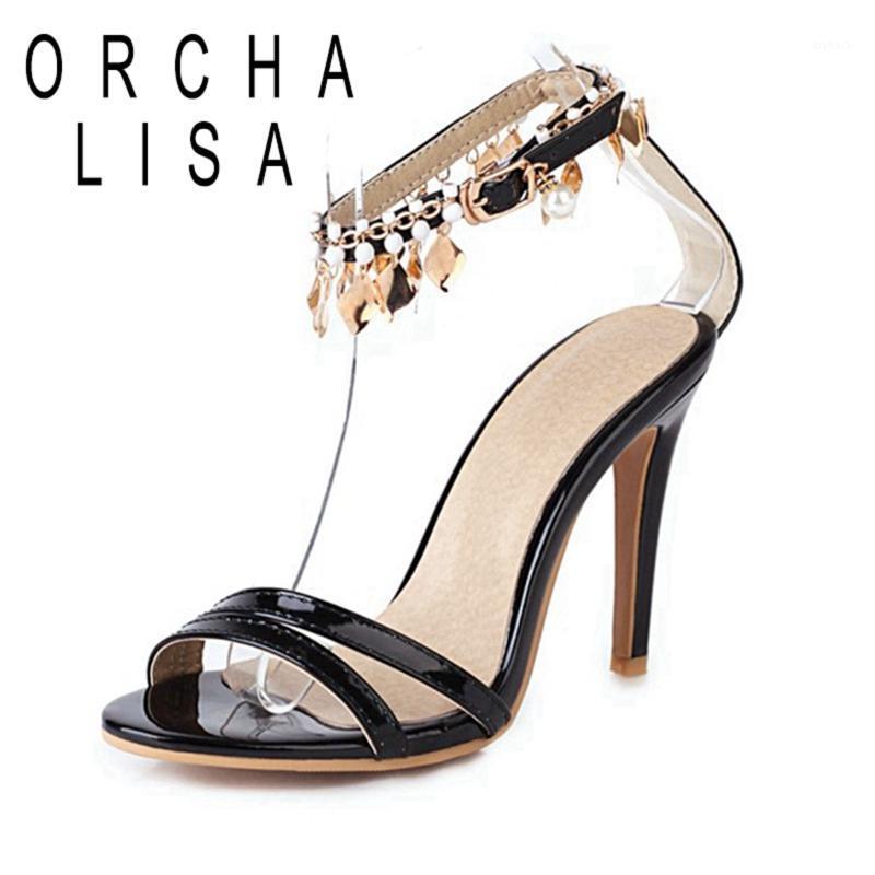 ORCHA LISA New 2021 Ladies Sandals Peep Toe 10cm Thin High Heels Buckle Pearl Tassels Non-Slip Big Size Vintage Date A34671, Black
ORCHA LISA New 2021 Ladies Sandals Peep Toe 10cm Thin High Heels Buckle Pearl Tassels Non-Slip Big Size Vintage Date A34671, Black