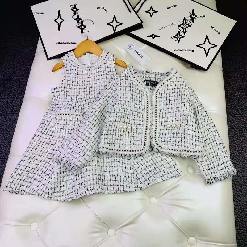 Teenage Girls Clothing Set Autumn Winter Plaid Design High-end New 2019 Jacket + Vest Skirt 2PCS Suit Kids Girl Clothes CLS309 Y1117
