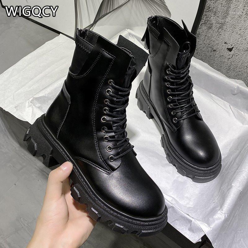 2020 short boots women's new British style boots with straps thick bottom women's black back zipper single1
2020 short boots women's new British style boots with straps thick bottom women's black back zipper single1