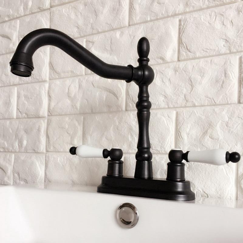 Black Oil Rubbed Bronze 4" Centerset Bathroom Sink Faucet Swivel Basin Mixer Tap Dual Ceramic Handles Levers mhg0761
Black Oil Rubbed Bronze 4" Centerset Bathroom Sink Faucet Swivel Basin Mixer Tap Dual Ceramic Handles Levers mhg0761
