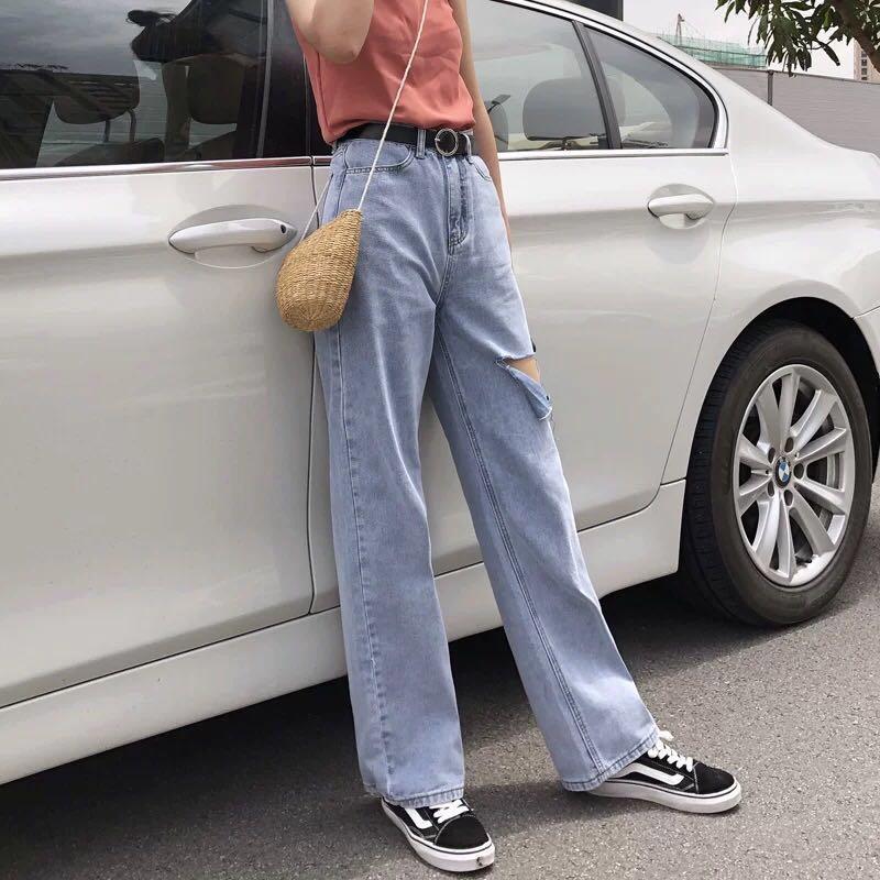 plus size wide leg ripped jeans woman boyfriend jeans for women denim pants 2020 korean style high waist ladies jean trousers, Sky blue
plus size wide leg ripped jeans woman boyfriend jeans for women denim pants 2020 korean style high waist ladies jean trousers, Sky blue