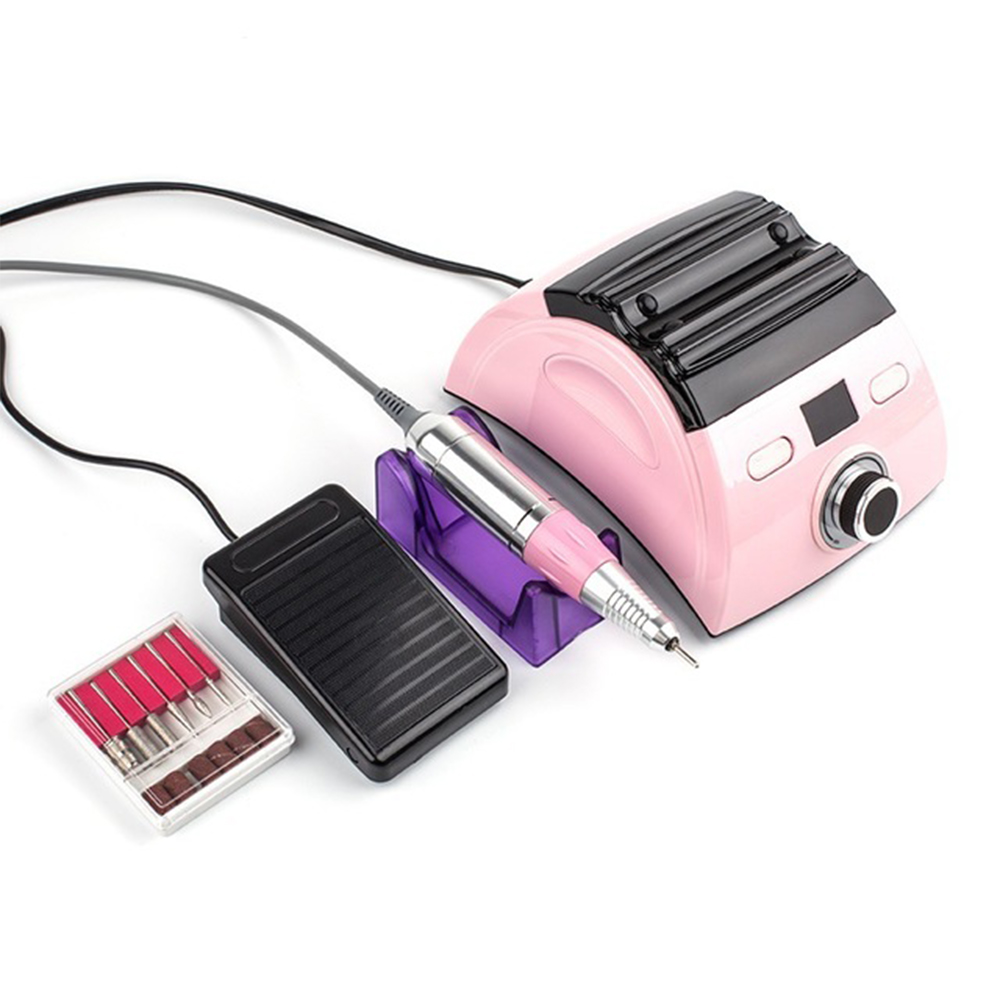 Nail Art Equipment Professional Electric Drill Machine 30000 RPM 45W LED Display With Replacement Bits Tools