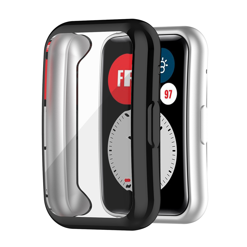 TPU Case For Huawei Watch Fit Strap Band Protective Bumper Cover Accessories Soft Full Screen Glass free shipping