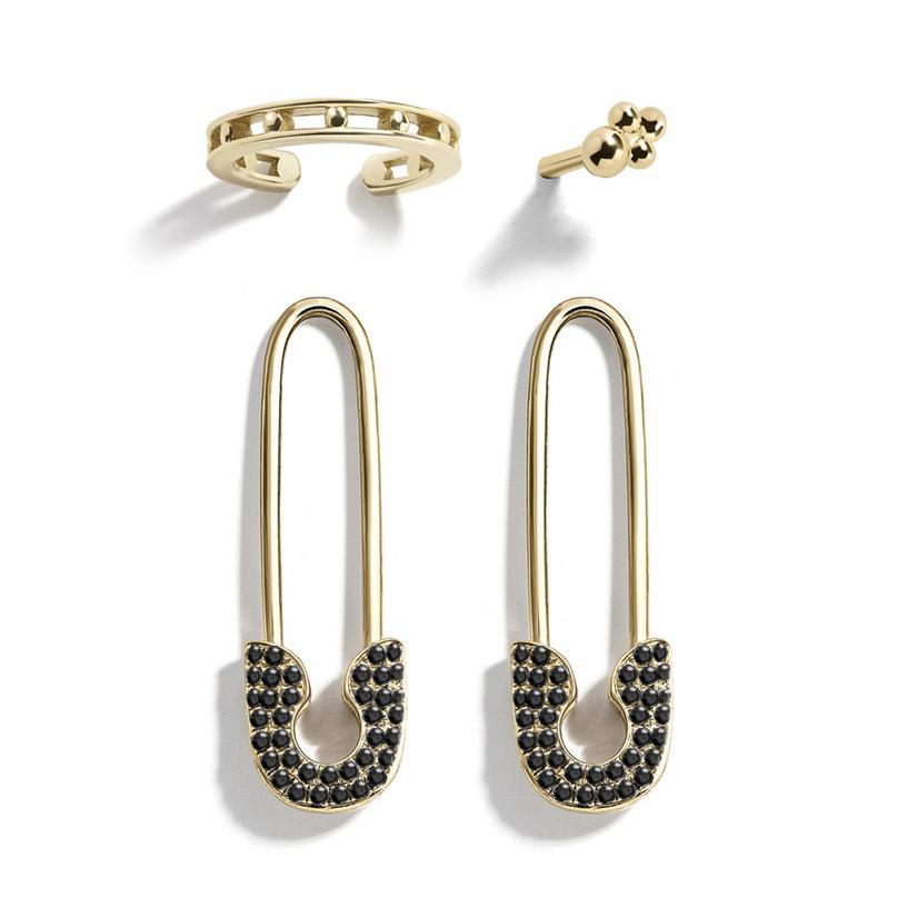 4pcs/set Safety Pin Studs Earrings For Women Gothic Fashion White Crystal Cz Earrings Female Korean Jewelry Ear Cuff Acc jlljXs, Silver
4pcs/set Safety Pin Studs Earrings For Women Gothic Fashion White Crystal Cz Earrings Female Korean Jewelry Ear Cuff Acc jlljXs, Silver