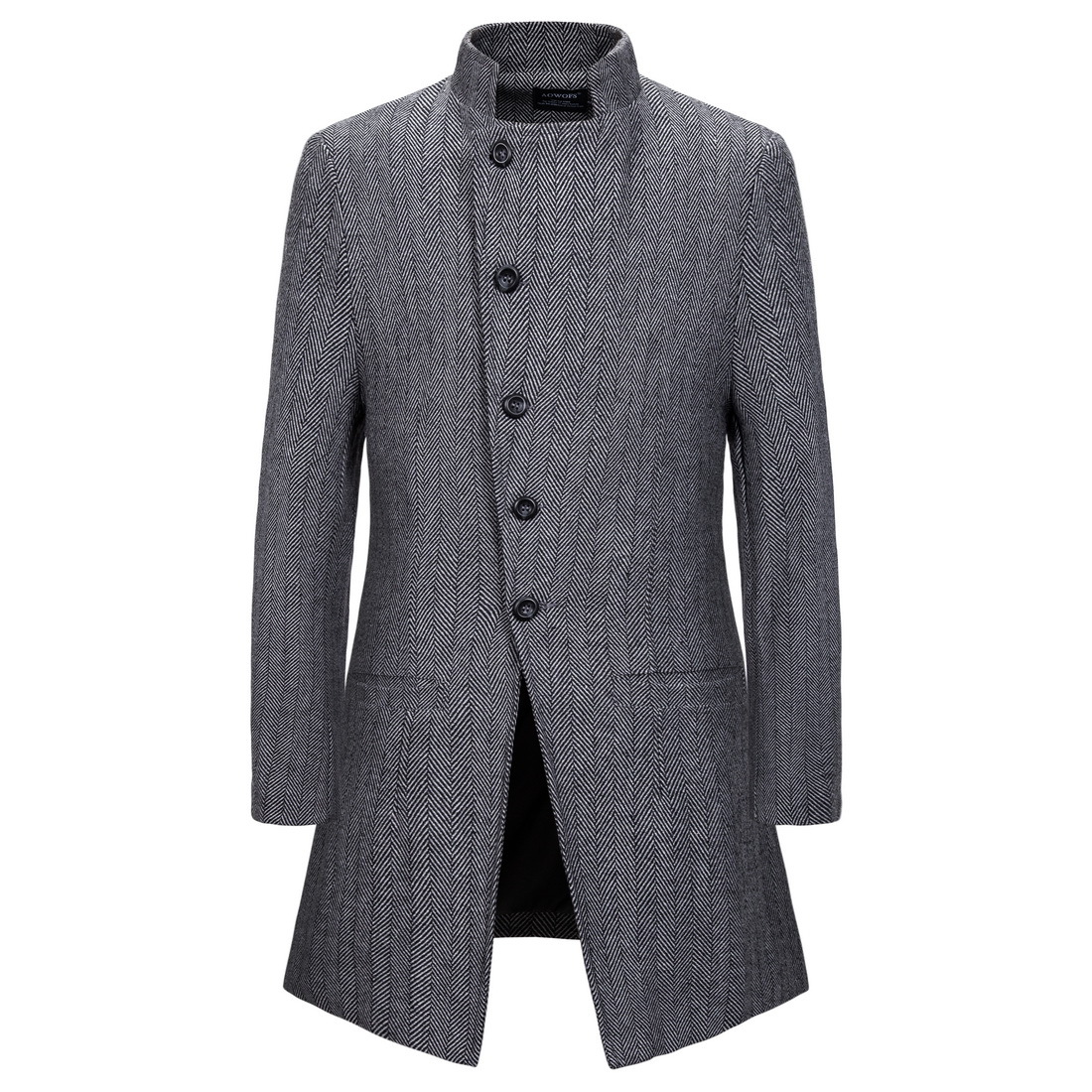 Men Designer Vintage Trench Coats Stand Collar Woolen Single Breasted Mid-length Windbreakers Coat Winter Men Jacket Overcoat Outwear, Gray
Men Designer Vintage Trench Coats Stand Collar Woolen Single Breasted Mid-length Windbreakers Coat Winter Men Jacket Overcoat Outwear, Gray