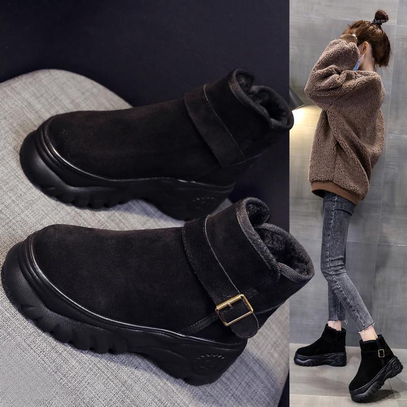 Plus Velvet Warm Women's Boots 2021 Winter New Fashion Suede Solid Color All-match High-top Women's Shoes Black Platform Shoes1
Plus Velvet Warm Women's Boots 2021 Winter New Fashion Suede Solid Color All-match High-top Women's Shoes Black Platform Shoes1