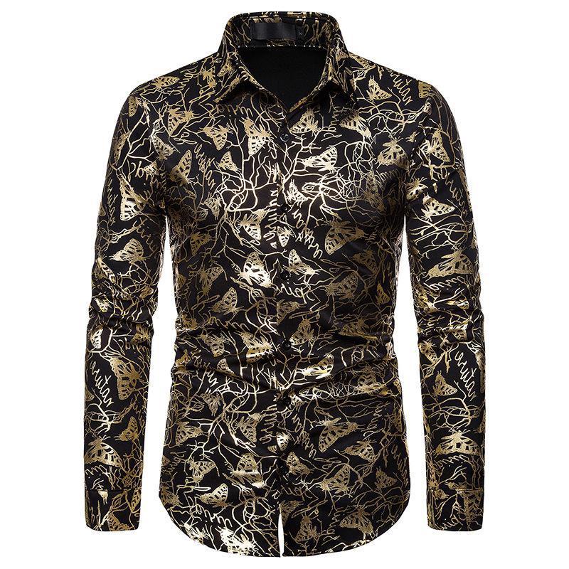 XXL Big and Tall Size Men Shirt Long Sleeve Gold Butterfly Printed Autumn Tuxedo Party Shirts Male Korean Fashion Streetwear, White tuxedo shirt
XXL Big and Tall Size Men Shirt Long Sleeve Gold Butterfly Printed Autumn Tuxedo Party Shirts Male Korean Fashion Streetwear, White tuxedo shirt