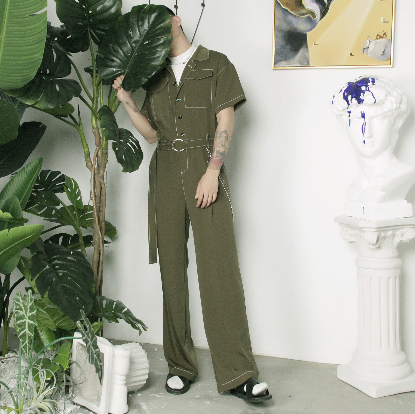 2021 New S-6xl. Spring Summer of Men Casual Pants with Open-line Short Sleeves Siamese Slacks BX02, Black
2021 New S-6xl. Spring Summer of Men Casual Pants with Open-line Short Sleeves Siamese Slacks BX02, Black