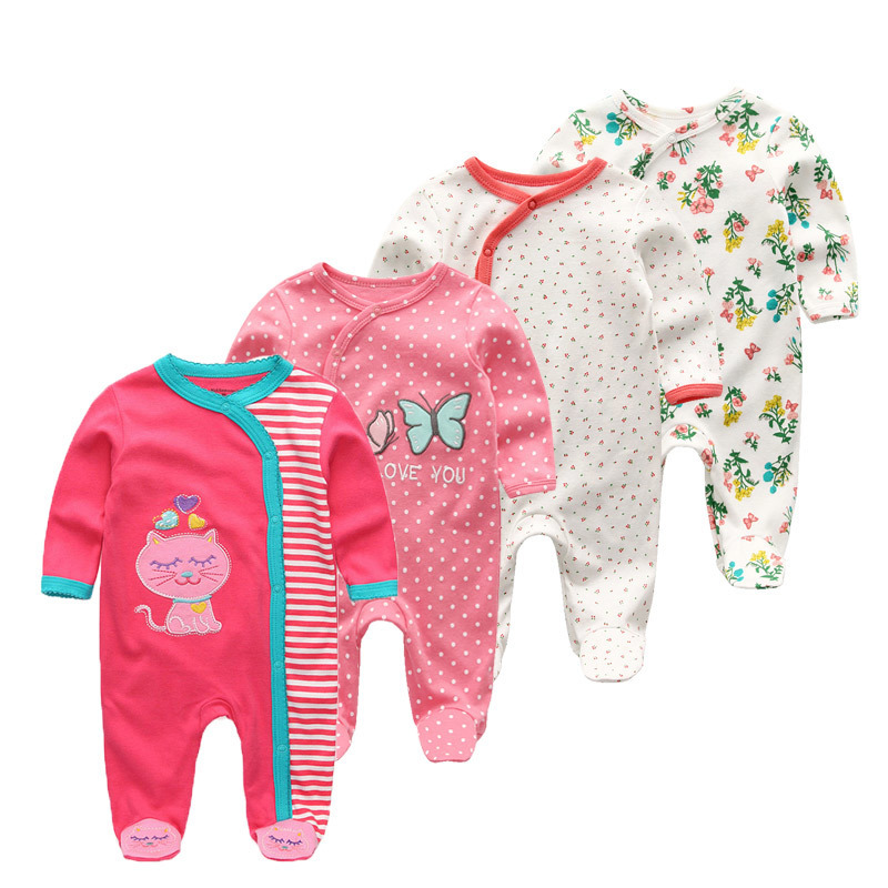 4 PCS/lot Kids Boys Girls Clothes Baby Pajamas springShort Sleeve Set Cartoon Children's Sleepwear LJ200827