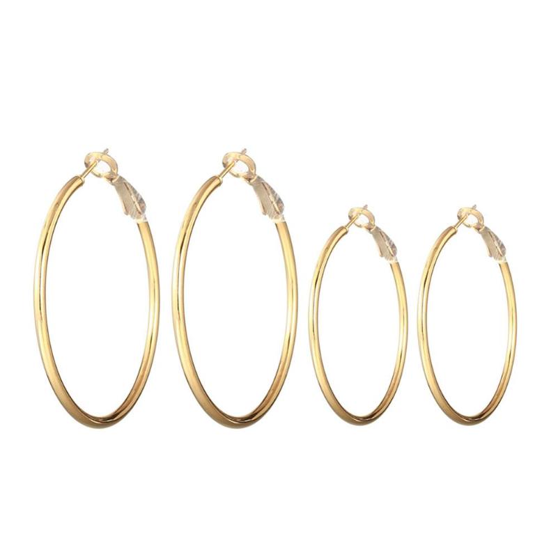 Stainless Steel Round Flattened Hoop Loop Earrings For Women Big Smooth New Hyperbole Ear Jewelry
Stainless Steel Round Flattened Hoop Loop Earrings For Women Big Smooth New Hyperbole Ear Jewelry
