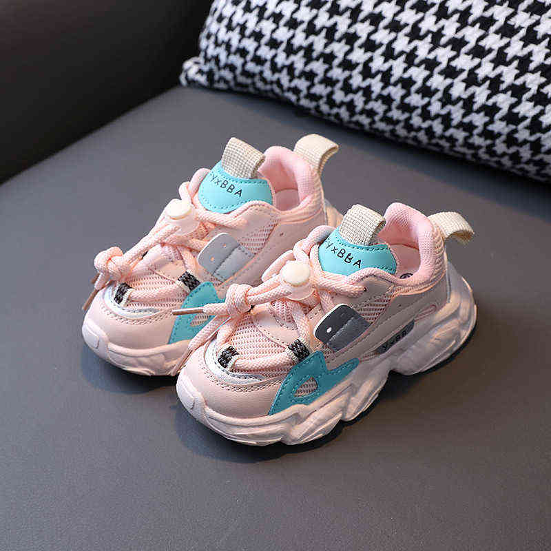 1-3 Year Boys Sneakers 3 Color Comfortable Breathable Girls Shoes for Kids Sport Baby Running Shoes Fashion Toddler Infant Shoes AA220311