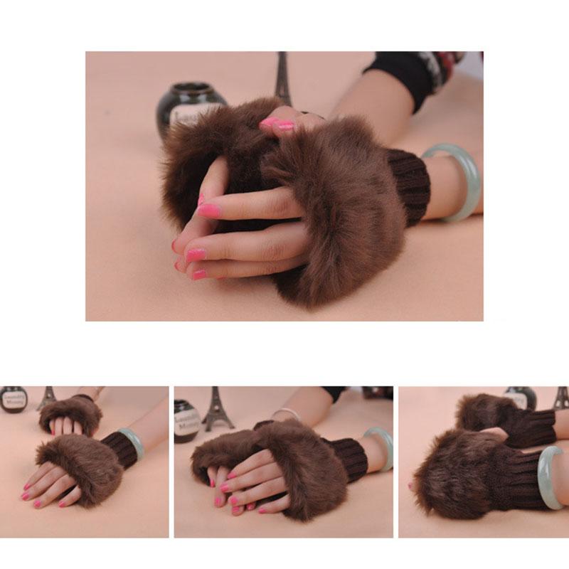 Women Winter Warmer Faux Cute Faux Leather Fur Hand Wrist Knitted Fingerless Knitted Gloves
Women Winter Warmer Faux Cute Faux Leather Fur Hand Wrist Knitted Fingerless Knitted Gloves