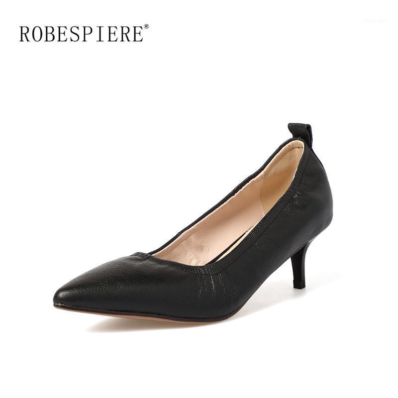 Dress Shoes ROBESPIERE Women Pointed Toe Pumps Soft Pleated Cow Leather Spike High Heels Fashion Shallow Party Office Ladies A581, Black
Dress Shoes ROBESPIERE Women Pointed Toe Pumps Soft Pleated Cow Leather Spike High Heels Fashion Shallow Party Office Ladies A581, Black