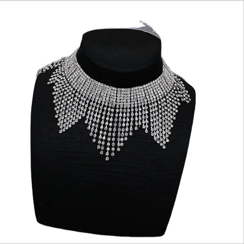 Women Fashion Luxury Tassel Rhinestone Choker Necklace Collar For Wedding Bride Singer Evening Party Dress Jewelry Accessories
Women Fashion Luxury Tassel Rhinestone Choker Necklace Collar For Wedding Bride Singer Evening Party Dress Jewelry Accessories