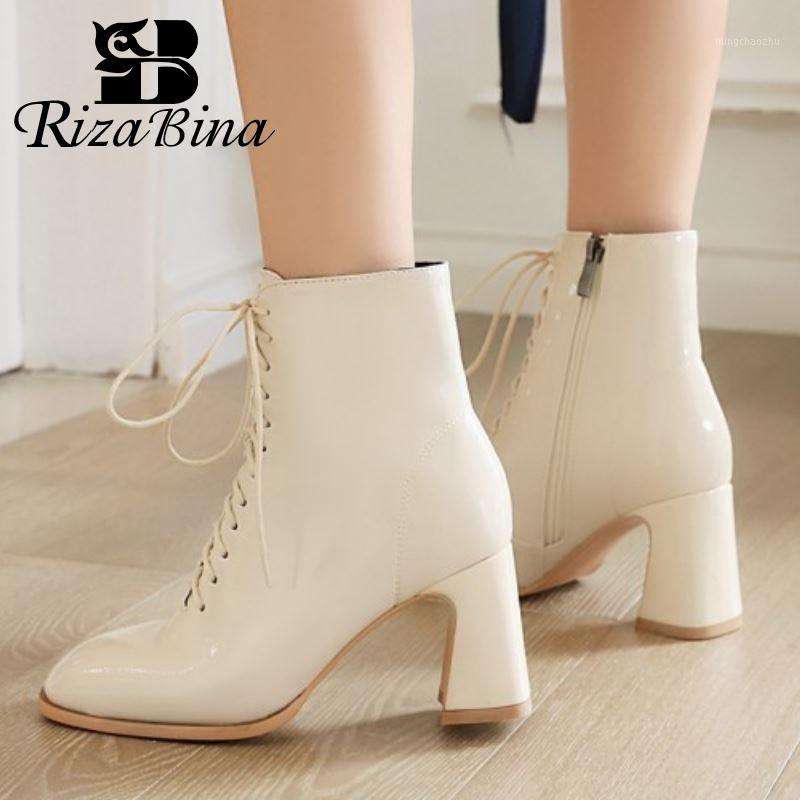 RIZABINA Women Ankle Boots Thick High Heel Cross Strap Zipper Shoes Round Toe Warm Boots Women Fashion Party Footwear Size 34-431, Beige with fur
RIZABINA Women Ankle Boots Thick High Heel Cross Strap Zipper Shoes Round Toe Warm Boots Women Fashion Party Footwear Size 34-431, Beige with fur