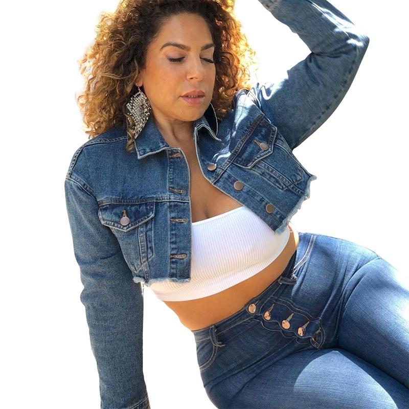 New Spring Autumn Blue Ripped Denim Jacket Coat Women Plus Size 5XL Jeans Jackets Long Sleeve Cropped Short Bomer Jacket Coat
New Spring Autumn Blue Ripped Denim Jacket Coat Women Plus Size 5XL Jeans Jackets Long Sleeve Cropped Short Bomer Jacket Coat
