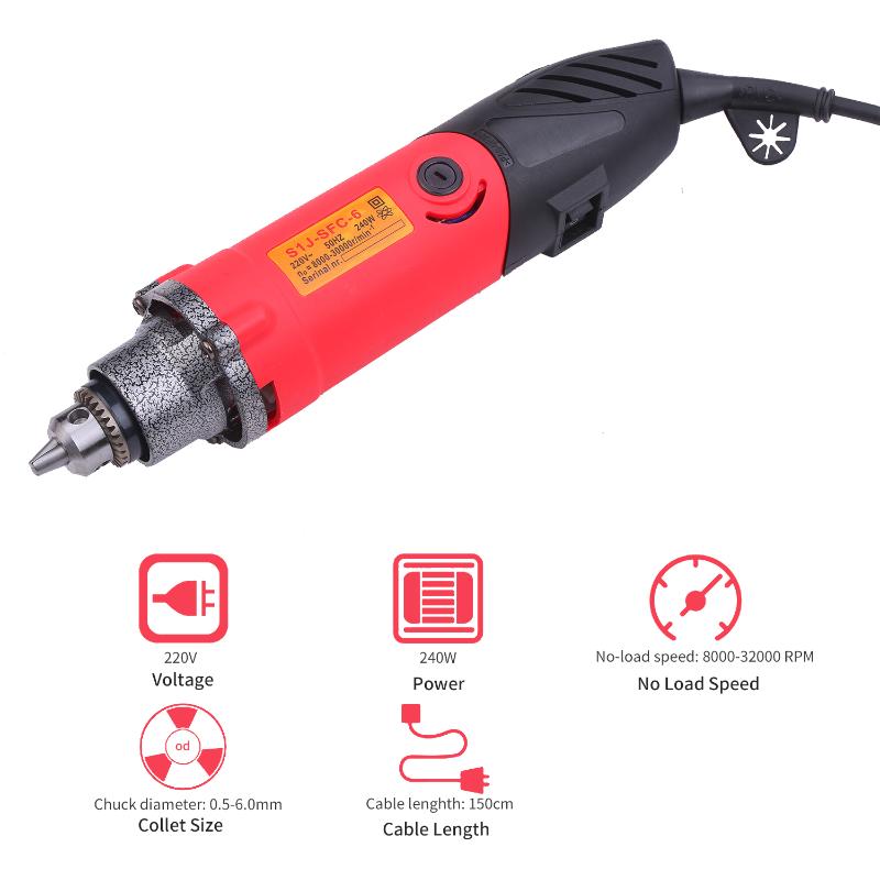 220V 240W Rotary Tool Kit Variable Speed Multifunction Electric Rotary Drill Sander Polishing Tool
220V 240W Rotary Tool Kit Variable Speed Multifunction Electric Rotary Drill Sander Polishing Tool