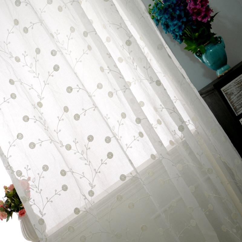 European and American style linen cotton embroidery curtain for living room bedroom kitchen high quality screens tulle, White
European and American style linen cotton embroidery curtain for living room bedroom kitchen high quality screens tulle, White