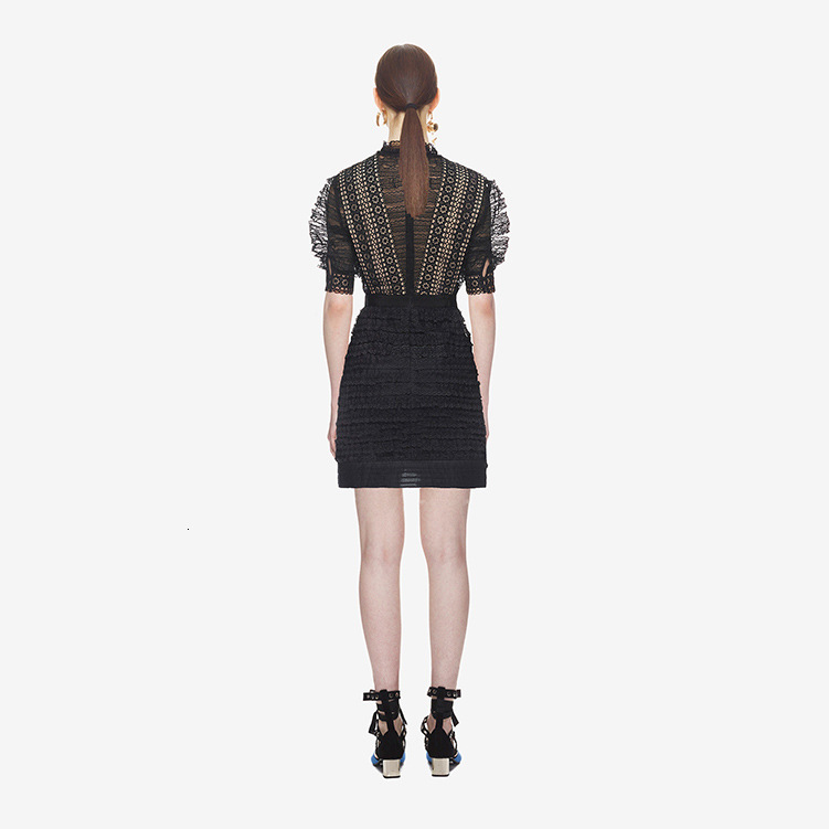 Black Lace Woman 2021 New Summer Short Puff Hollow Sleeve Out Mini Dress Female Runway Design Thai Party Rcb4
Black Lace Woman 2021 New Summer Short Puff Hollow Sleeve Out Mini Dress Female Runway Design Thai Party Rcb4