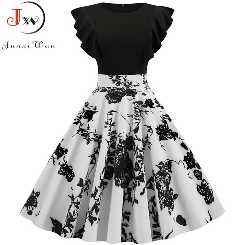 Black White Patchwork Floral Print Summer Dres Petal Sleeve Dot Vintage Robe Casual Rockabilly Party Vestidos 220119, Pettiskirt red
Black White Patchwork Floral Print Summer Dres Petal Sleeve Dot Vintage Robe Casual Rockabilly Party Vestidos 220119, Pettiskirt red