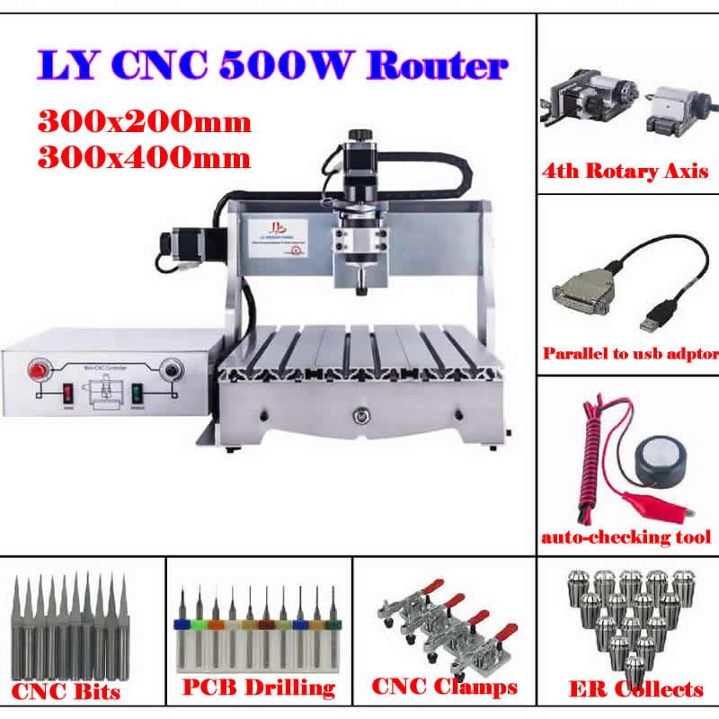 Machining Diy Mini CNC 3040 4axis Wood PCB Router 500W USB Interface 3020 Aluminum Engraving Milling Machine With Auto-checking Tools Kit
Machining Diy Mini CNC 3040 4axis Wood PCB Router 500W USB Interface 3020 Aluminum Engraving Milling Machine With Auto-checking Tools Kit