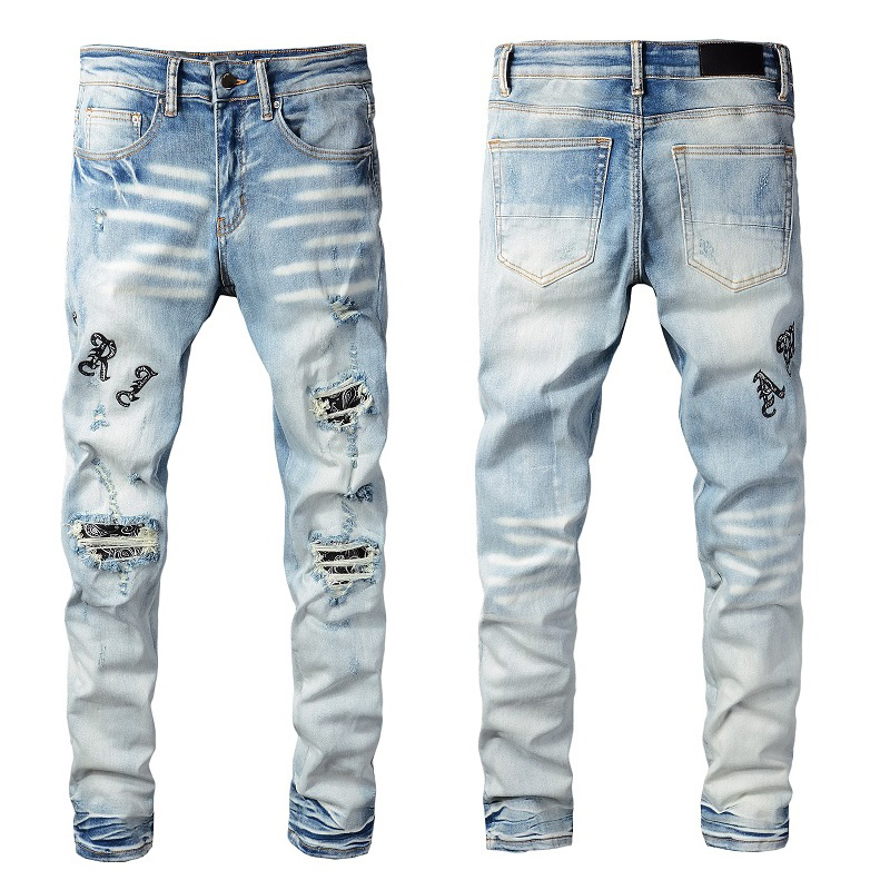 2022 Fashion New Men Jeans Cool Mens Distressed Ripped Jeans Designer Straight Motorcycle Biker Causal Denim Pants Streetwear Style size 28, 8888
2022 Fashion New Men Jeans Cool Mens Distressed Ripped Jeans Designer Straight Motorcycle Biker Causal Denim Pants Streetwear Style size 28, 8888