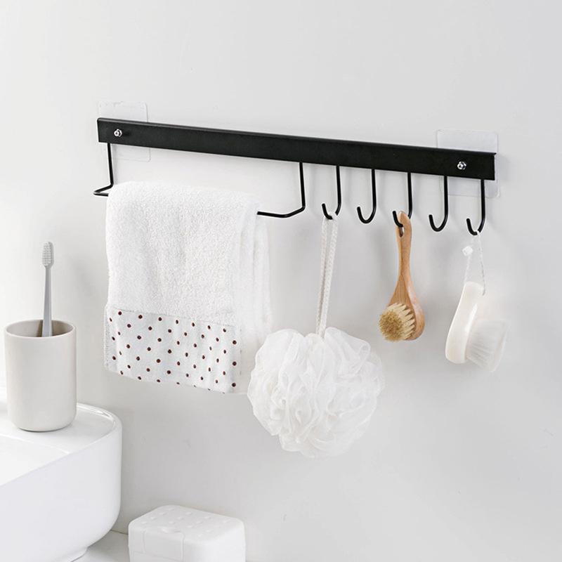 Hook Storage Rack Kitchen Kitchenware Storage Rack Bathroom Wrought Iron Row Hook Multi-Function Punch-Free Dual-Purpose
Hook Storage Rack Kitchen Kitchenware Storage Rack Bathroom Wrought Iron Row Hook Multi-Function Punch-Free Dual-Purpose