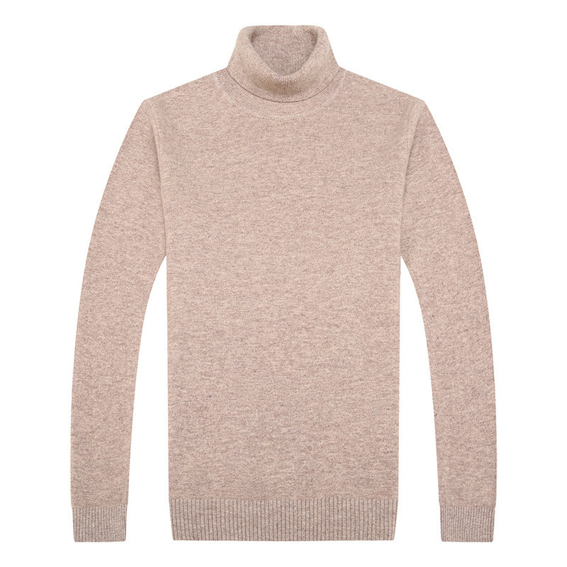 Winter Cashmere Turtleneck Sweater For Men Pullover Youth Pure Color 100% Wool All-Match Pull Homme Knitted Casual Jersey Hombre 201203