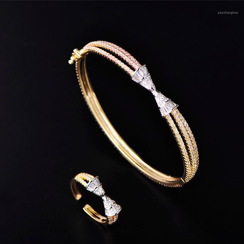 Earrings & Necklace MECHOSEN Fashion Luxury Super Shiny Gold Bow Shape Ring Bangle For Wedding Banquet Engagement Women Bridal Accessories G, Silver
Earrings & Necklace MECHOSEN Fashion Luxury Super Shiny Gold Bow Shape Ring Bangle For Wedding Banquet Engagement Women Bridal Accessories G, Silver