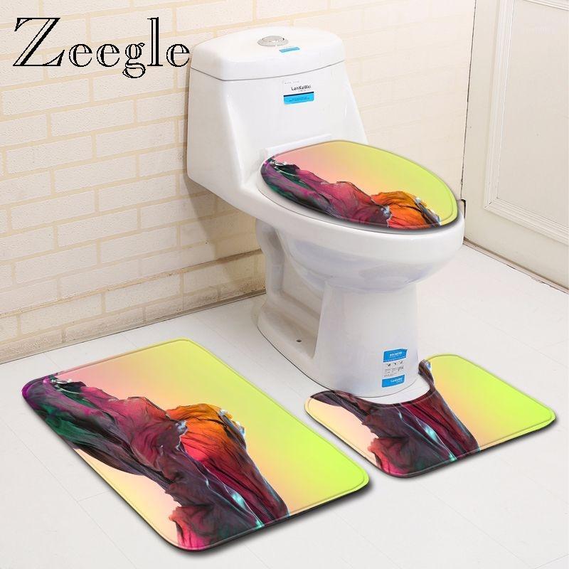 Zeegle Colourful Shower Mat Toilet Doormat Bathroom Mat Set Pedestal Rug Lid Toilet Cover U Type Polyester Rug Set1
Zeegle Colourful Shower Mat Toilet Doormat Bathroom Mat Set Pedestal Rug Lid Toilet Cover U Type Polyester Rug Set1