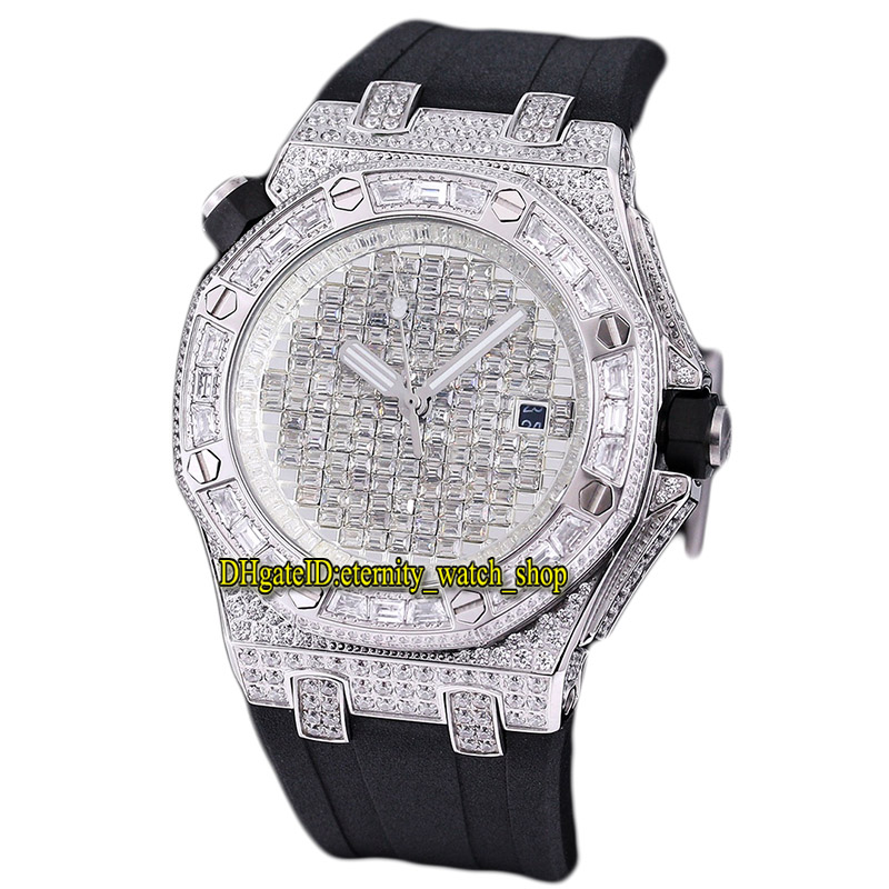 TWF 2022 B15452 Paved Diamonds Japan Miyota Automatic Mens Watch Full Iced Out Gypsophila Square cut Diamond Dial Steel Case SS15500 Rubber Strap eternity Watches, Watch waterproof production cost
TWF 2022 B15452 Paved Diamonds Japan Miyota Automatic Mens Watch Full Iced Out Gypsophila Square cut Diamond Dial Steel Case SS15500 Rubber Strap eternity Watches, Watch waterproof production cost