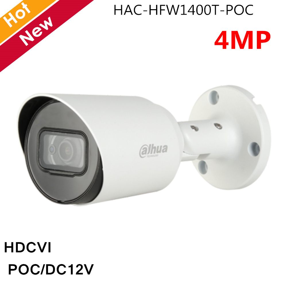 Dahua POC Camera 4MP HAC-HFW1400T-POC HDCVI Camera Smart IR 30 Meters Support POC DC12V 3.6mm default lens Security camera
Dahua POC Camera 4MP HAC-HFW1400T-POC HDCVI Camera Smart IR 30 Meters Support POC DC12V 3.6mm default lens Security camera
