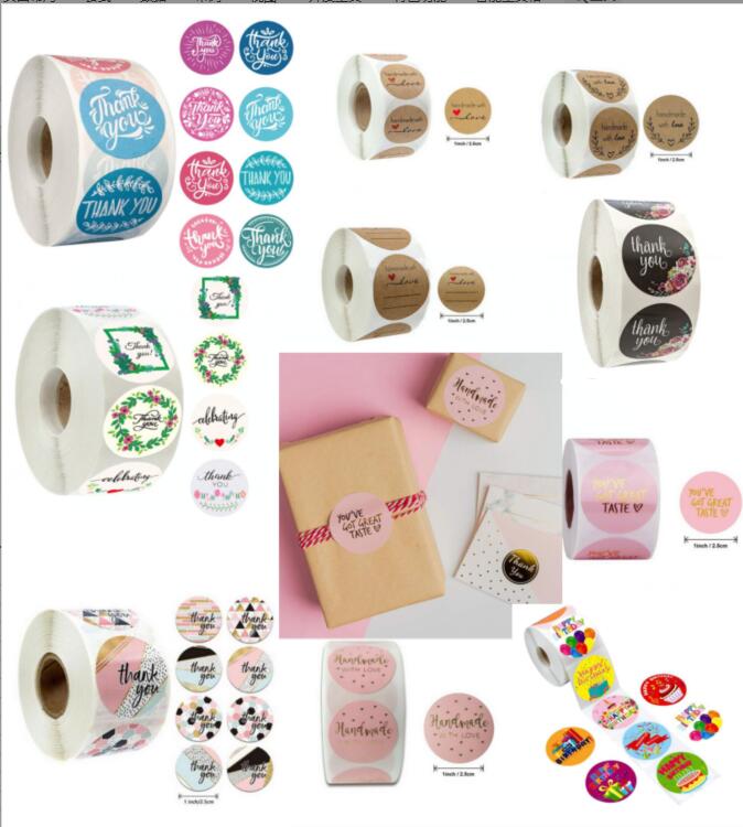 pink colors 500pcs/roll 10 Styles Flowers Heart Thank You Adhesive Sticker Scrapbooking Handmade Business Packaging Seal Decoration Stickers
pink colors 500pcs/roll 10 Styles Flowers Heart Thank You Adhesive Sticker Scrapbooking Handmade Business Packaging Seal Decoration Stickers