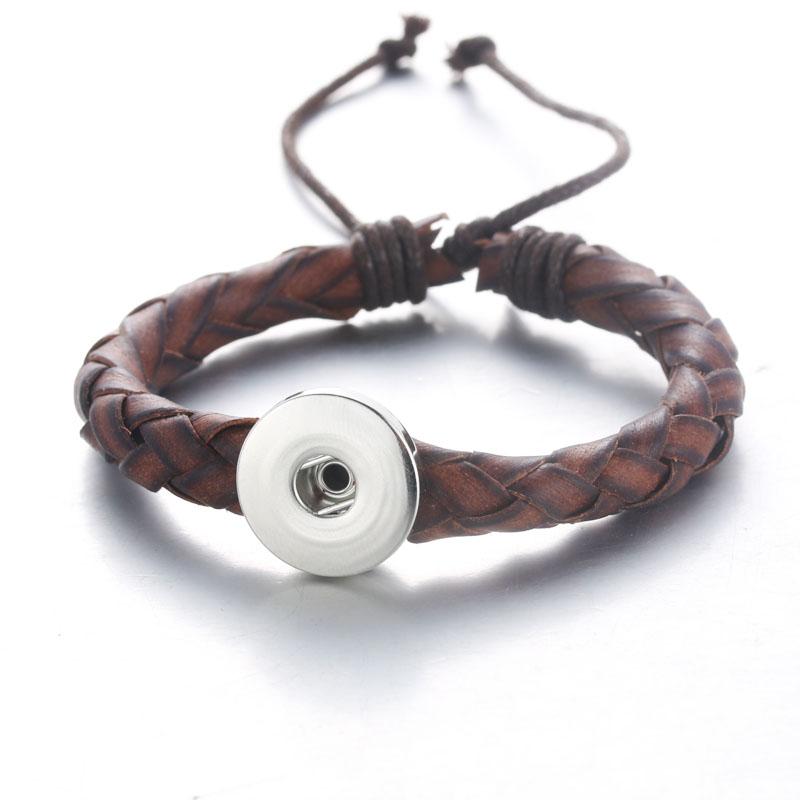 Adjustable Woven Leather Snap Bracelet/Bangle Leather Rope Bracelet Fit 18mm Snap Button Jewelry 4216
Adjustable Woven Leather Snap Bracelet/Bangle Leather Rope Bracelet Fit 18mm Snap Button Jewelry 4216